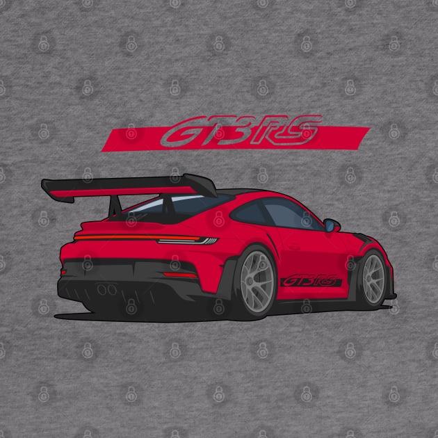 Rear car 911 gt3 rs red by creative.z